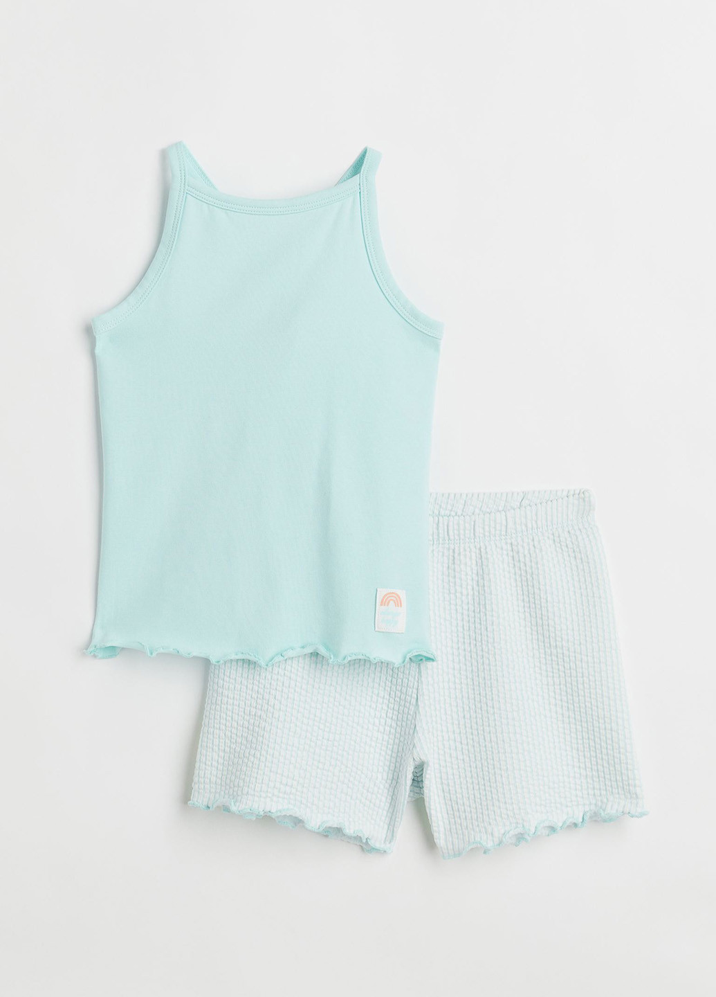 Мятная всесезон пижама (майка, шорты) майка + шорты H&M
