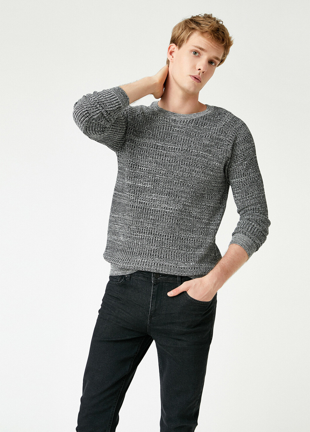 Серый демисезонный свитер джемпер KOTON