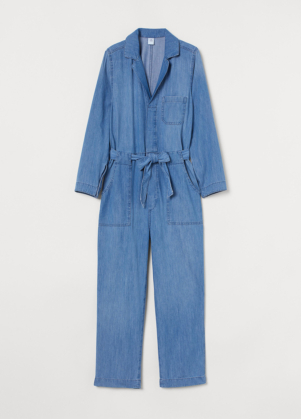 Комбінезон H&M комбінезон-брюки однотонний синій джинсовий бавовна