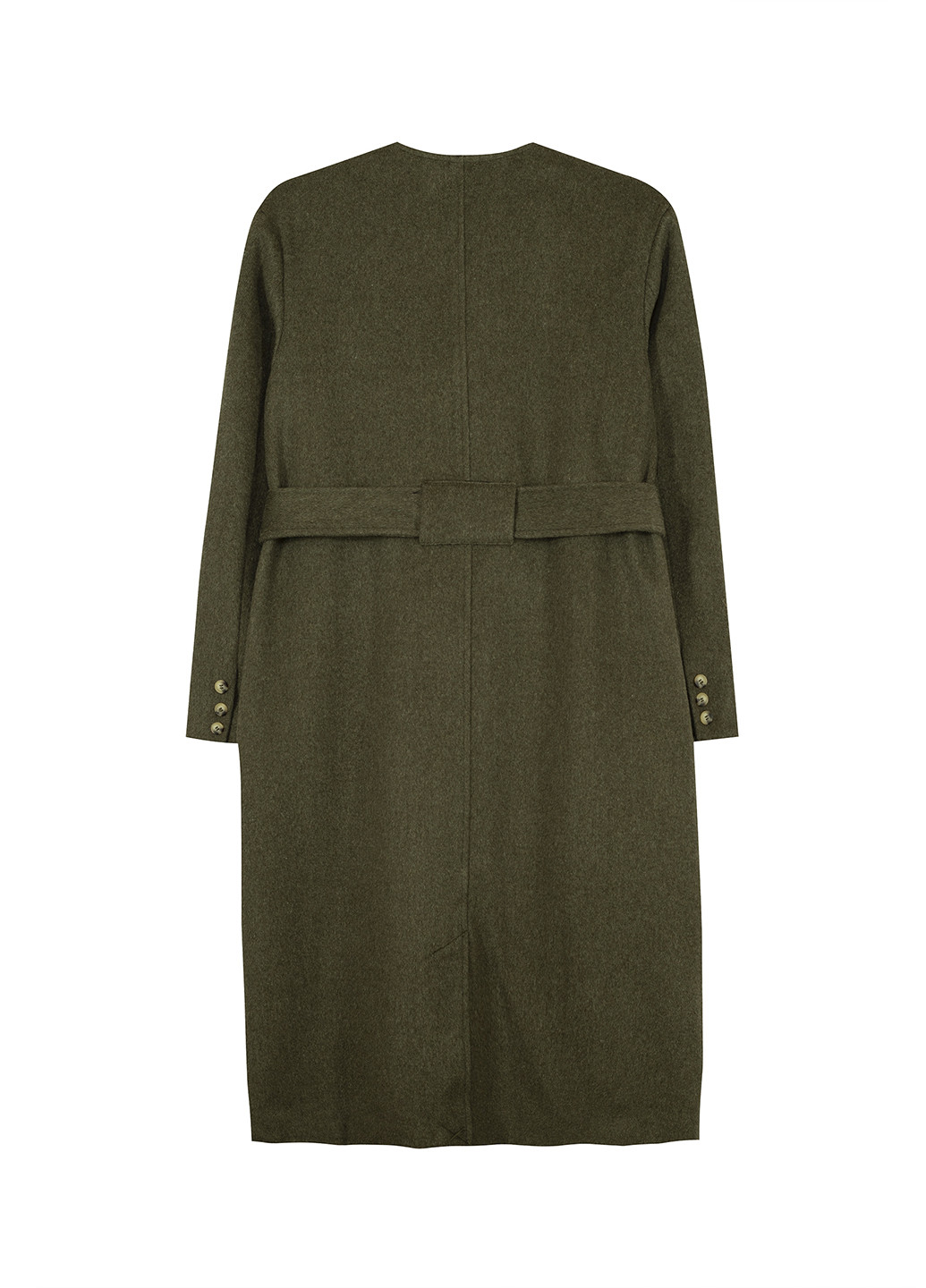 Оливковое (хаки) демисезонное Пальто однобортное Selected Femme