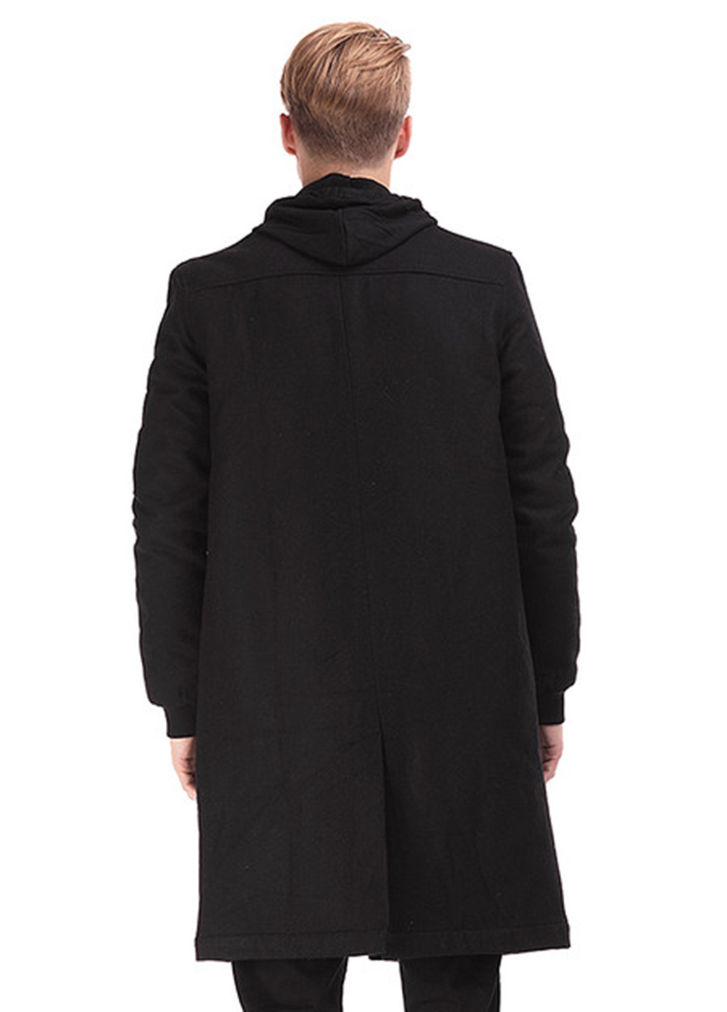 Черное демисезонное Пальто без капюшона Яavin