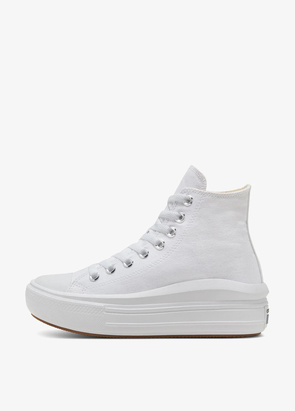 Белые кеды Converse CHUCK TAYLOR ALL STAR MOVE с белой подошвой, с логотипом
