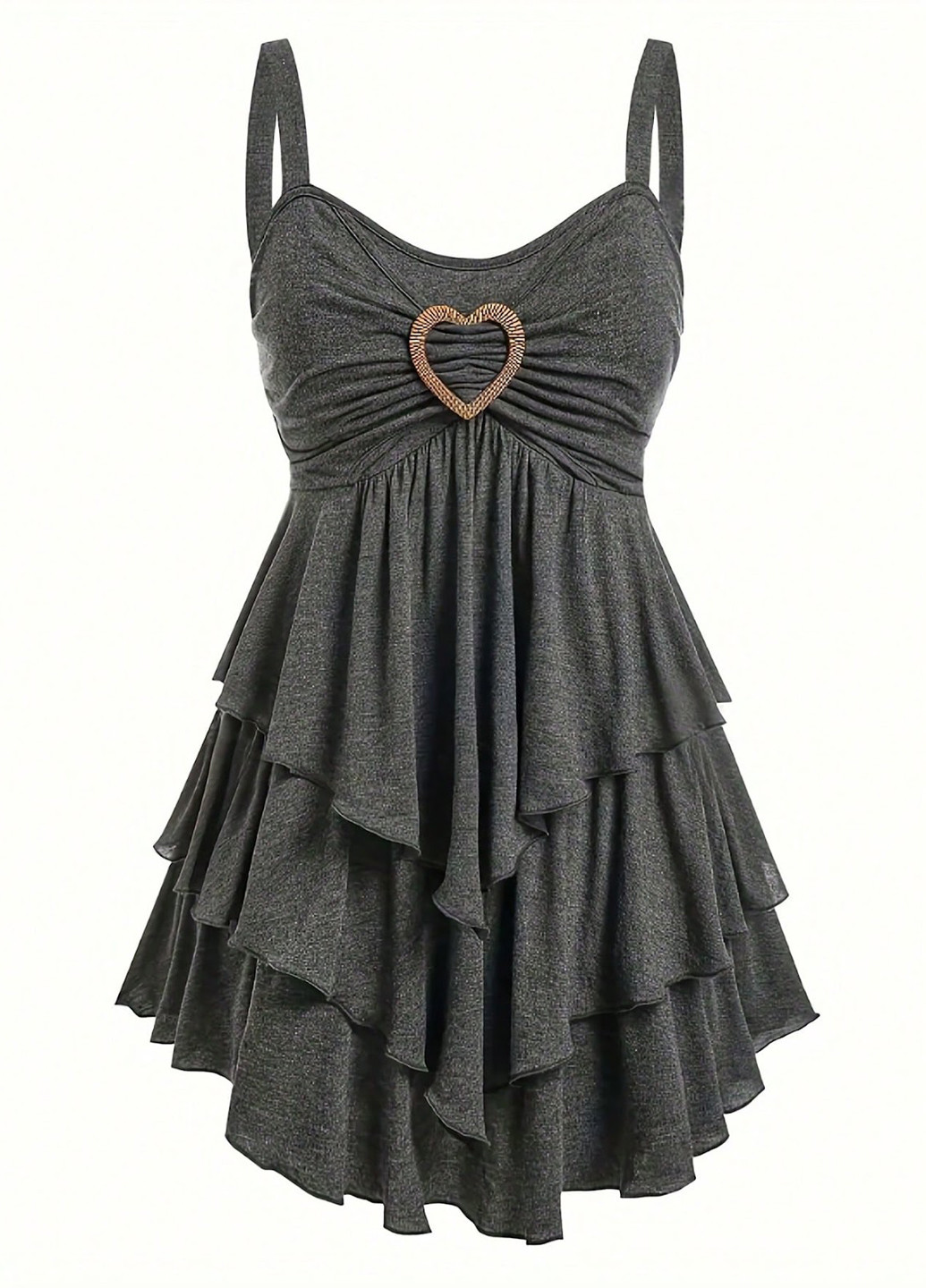 Темно-сіра кежуал сукня бебі долл SHEIN меланжева