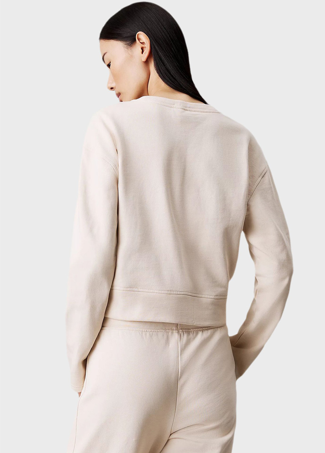 Кремовий світшот Calvin Klein логотип вишивка (366424619)