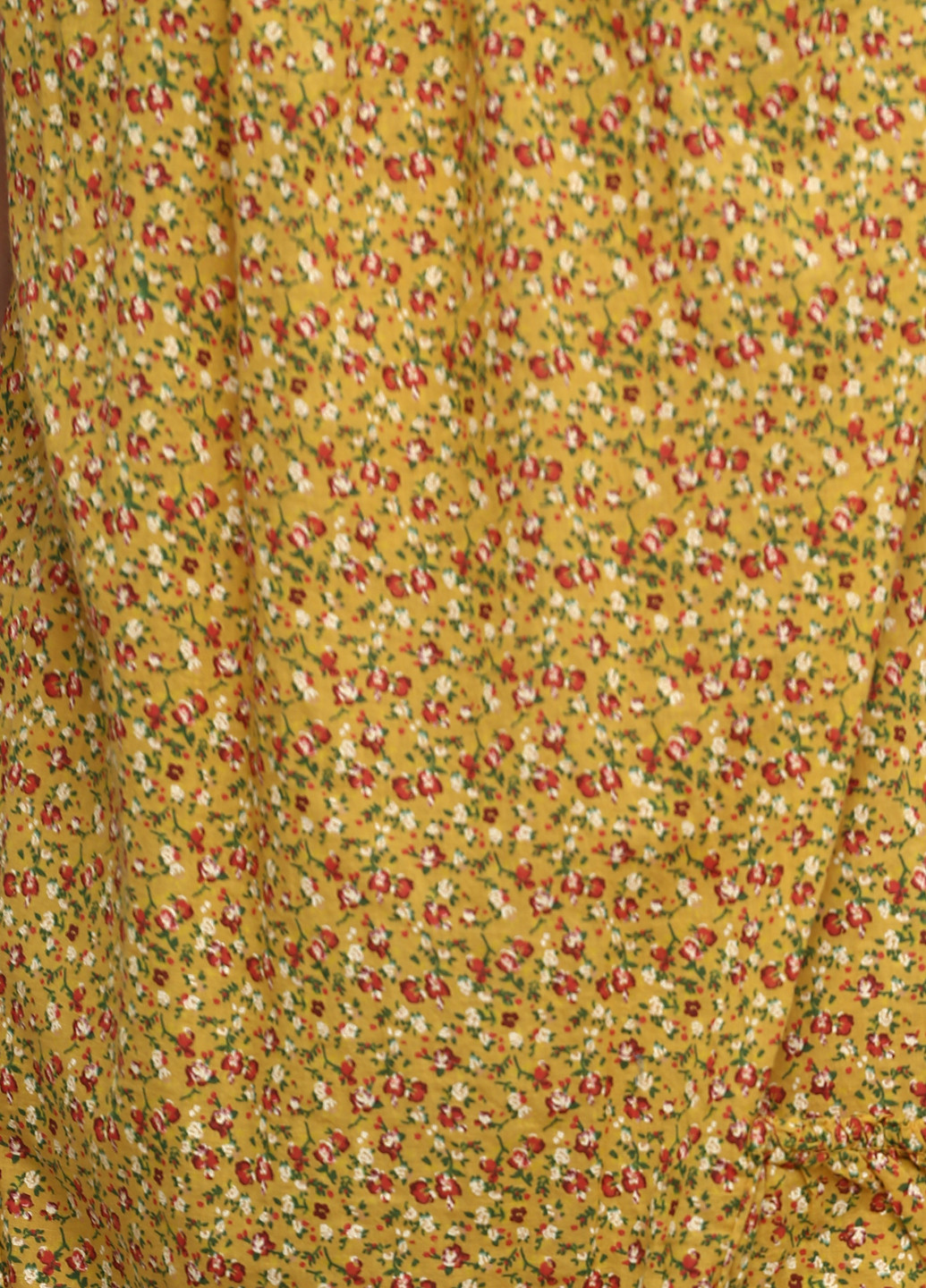 Горчичное кэжуал платье а-силуэт Made in Italy с цветочным принтом