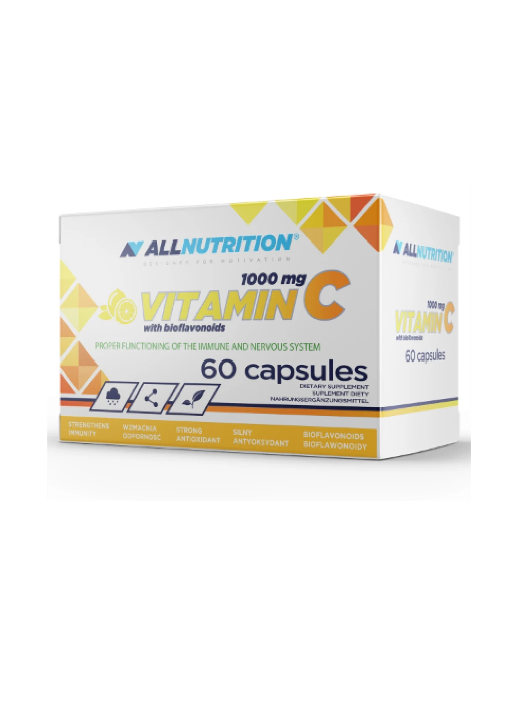 Витамин С для имунной системы Vitamin C 1000mg + Bioflaw 60caps Allnutrition (251851866)