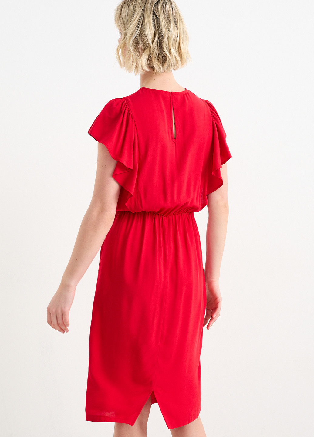 Червона кежуал сукня а-силует C&A однотонна