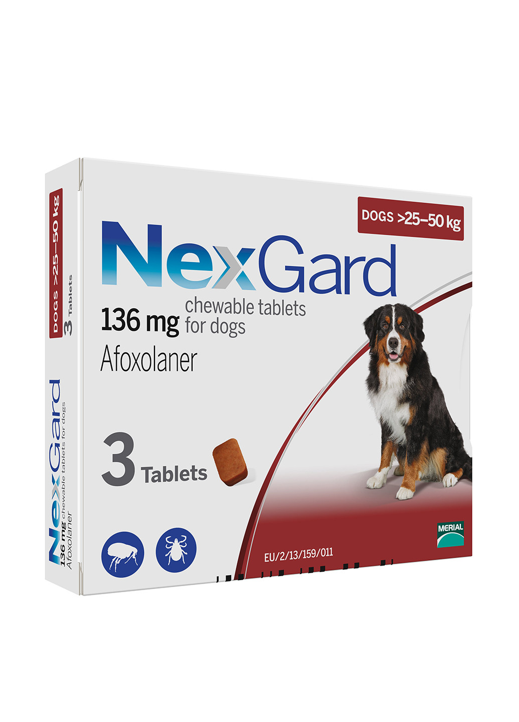Таблетки NexGard XL для собак від 25 до 50 кг (3 таб.) Merial (84058069)