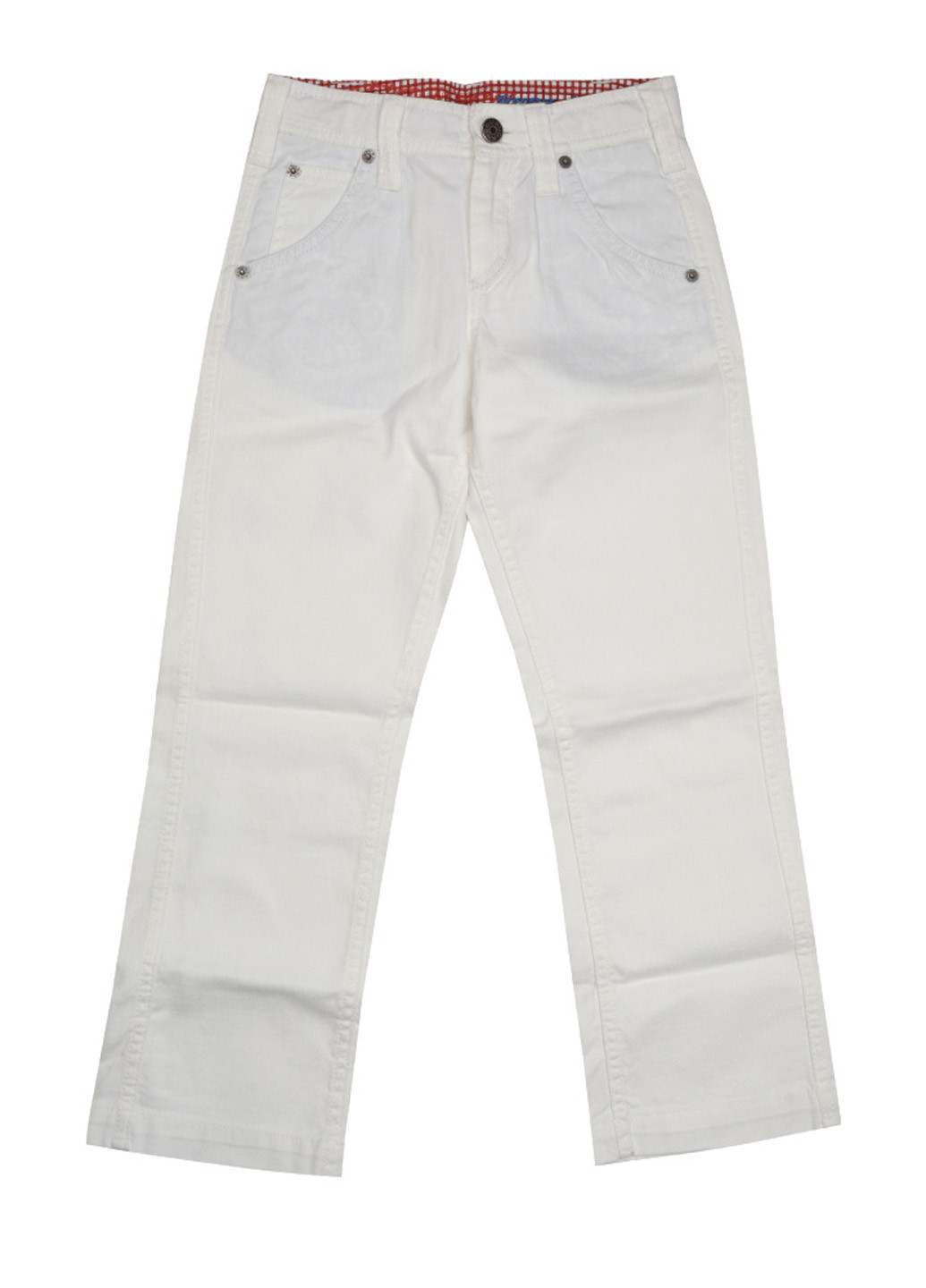 Белые демисезонные прямые джинсы Guru