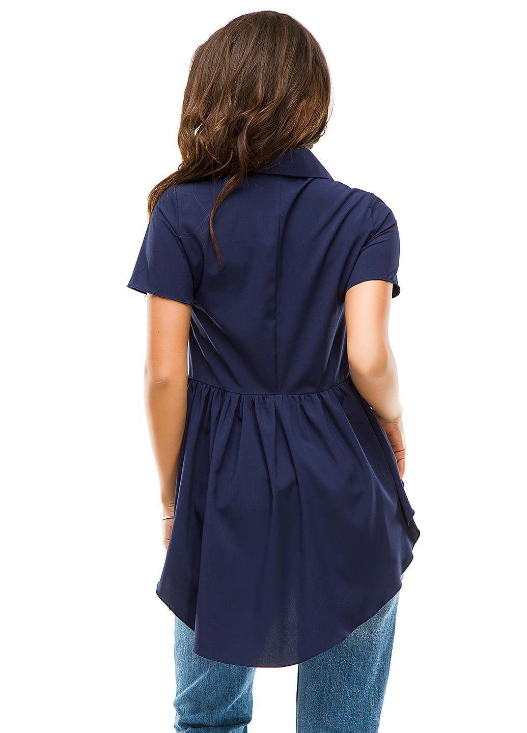 Темно-синя літня блуза Lady Style
