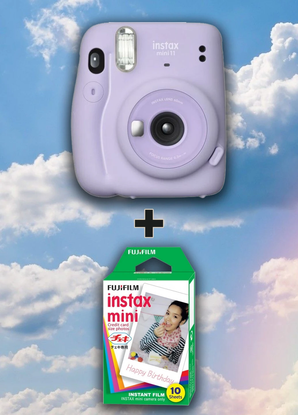 Фотоаппарат Instax Mini 11 Lilac Purple + Фотобумага в подарок Colorfilm Instax Mini Glossy 10шт (16655041001) Fujifilm (229952030)