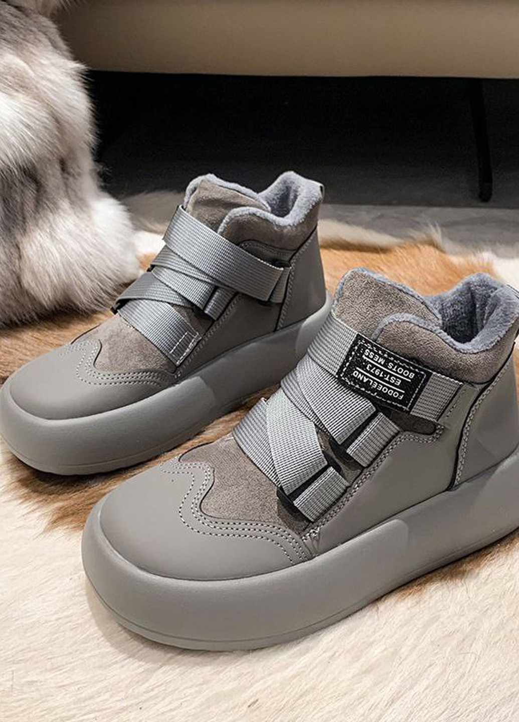 Осенние ботинки Vi с мехом из искусственной замши, из искусственной кожи