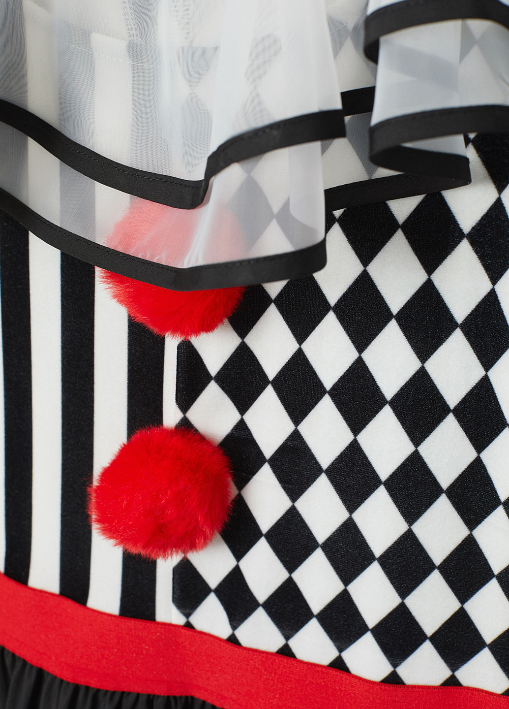 Маскарадний костюм H&M геометричний чорно-білий карнавальний поліестер