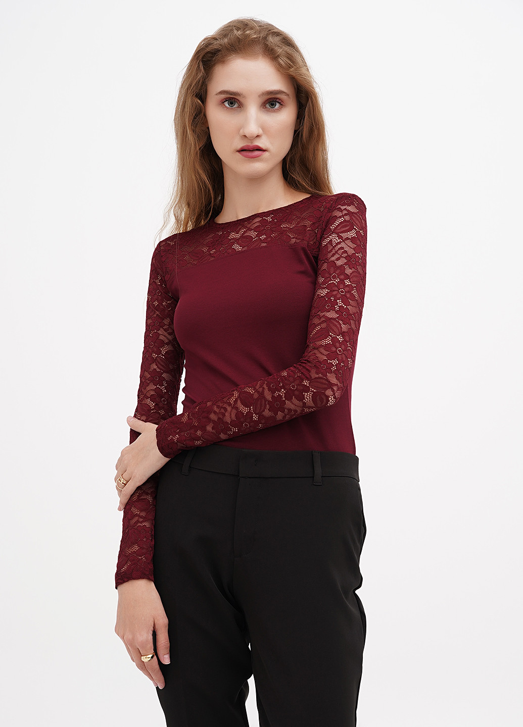 Бордовая блуза Terranova