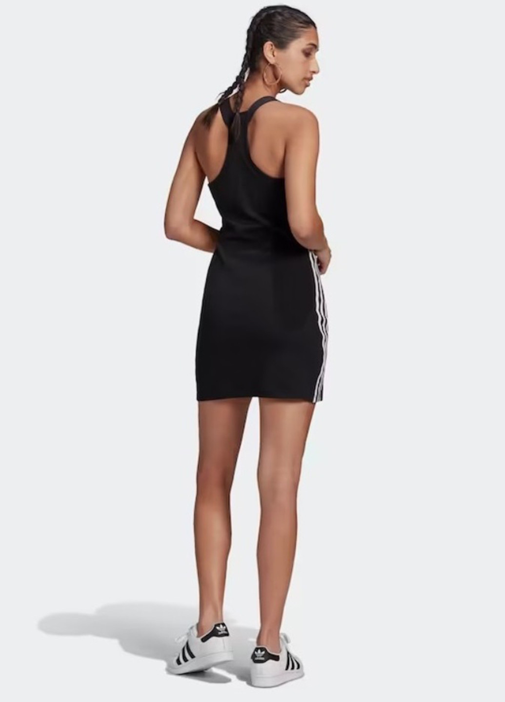 Чорна спортивна сукня сукня-майка adidas з логотипом