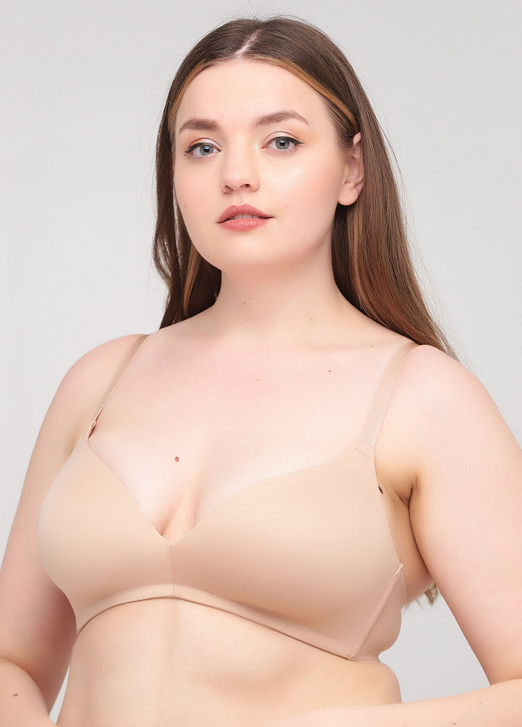Світло-бежевий бралетт бюстгальтер H&M без кісточок поліамід