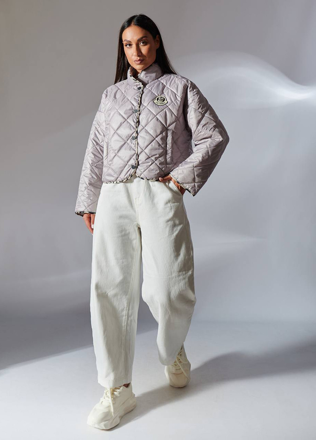 Сіра демісезонна куртка LibeAmore