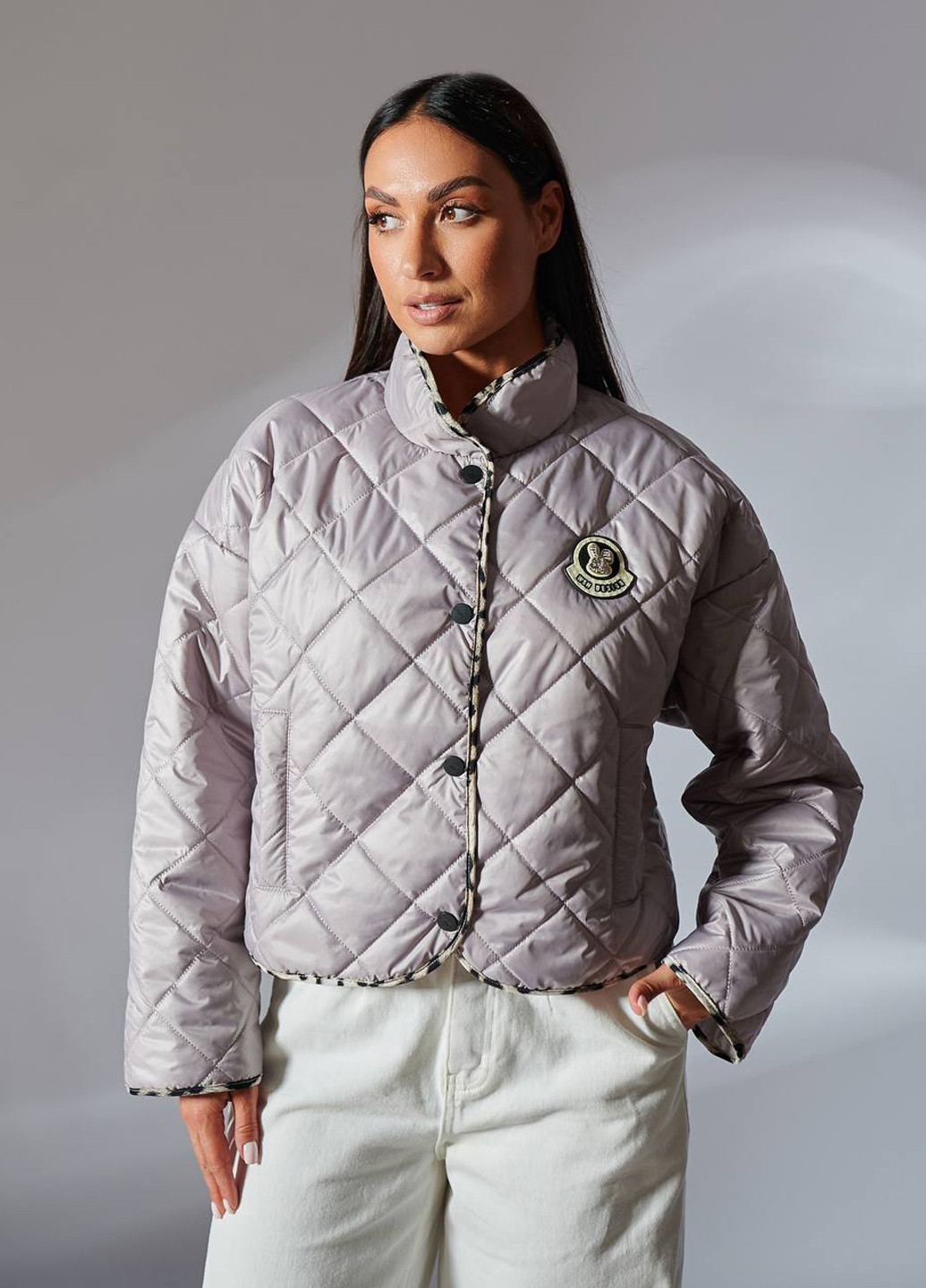 Сіра демісезонна куртка LibeAmore