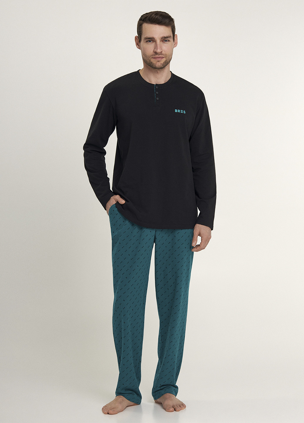 Чорний демісезонний комплект (лонгслив, брюки) Ellen