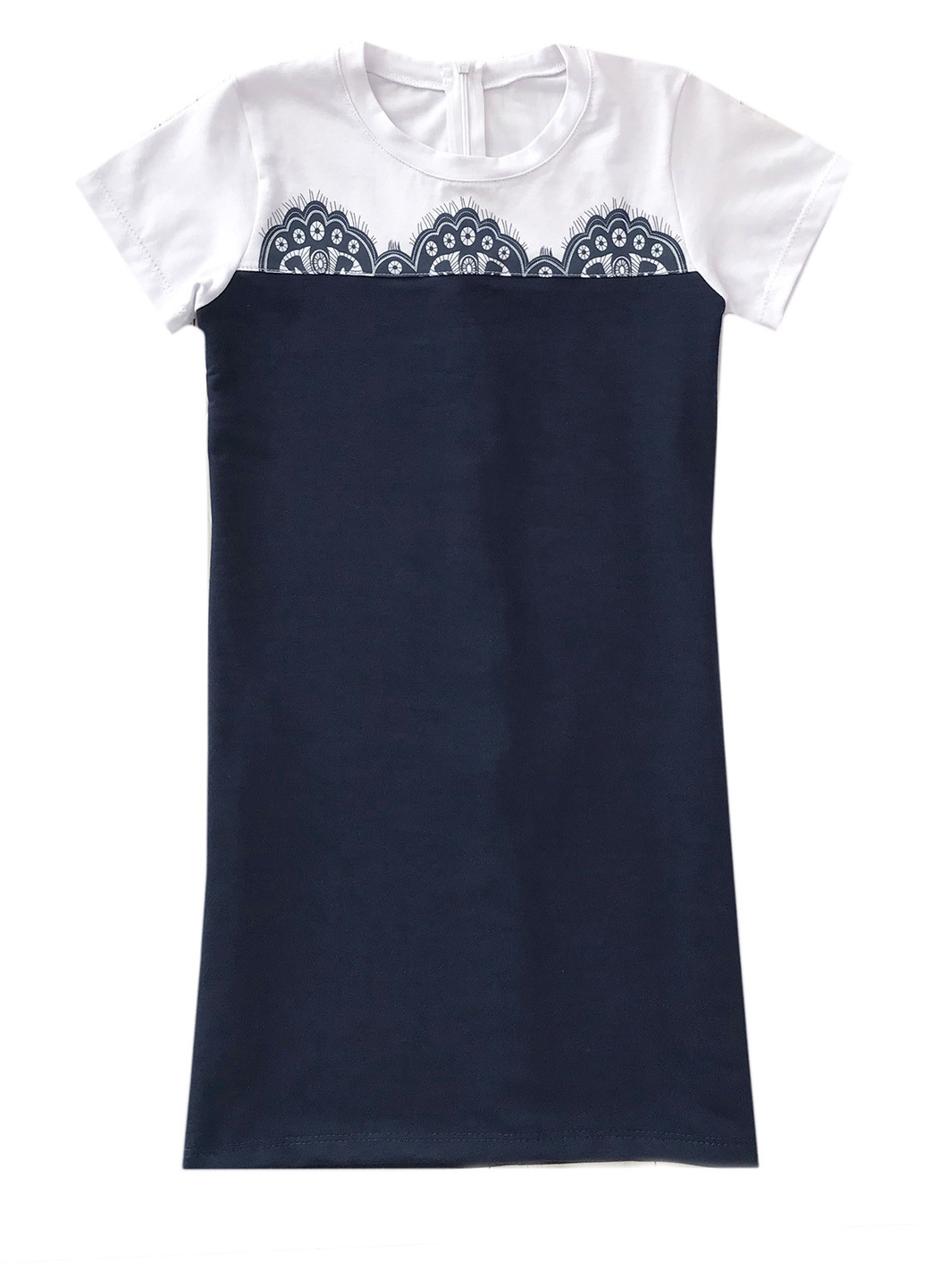 Темно-синее кэжуал платье без подклада AV Style однотонное