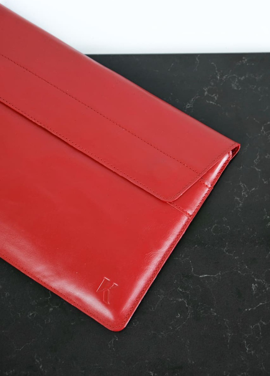 Шкіряний чохол для MacBook Air / Pro 13. Кейс з натуральної шкіри для макбуков ЕІР / Про червоний. Папка на магнітах Kozhanty (232535121)