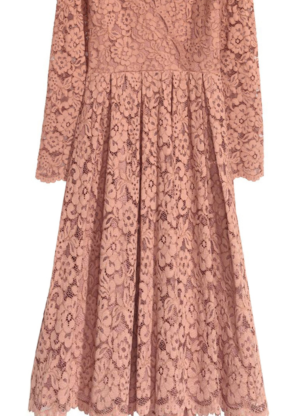 Темно-рожева коктейльна сукня ажурна H&M з квітковим принтом