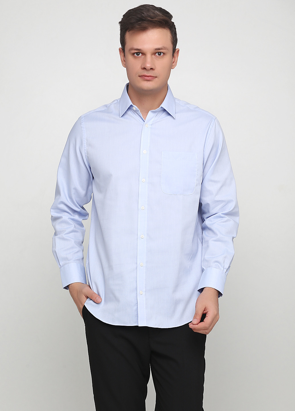 Голубой кэжуал рубашка Marks & Spencer