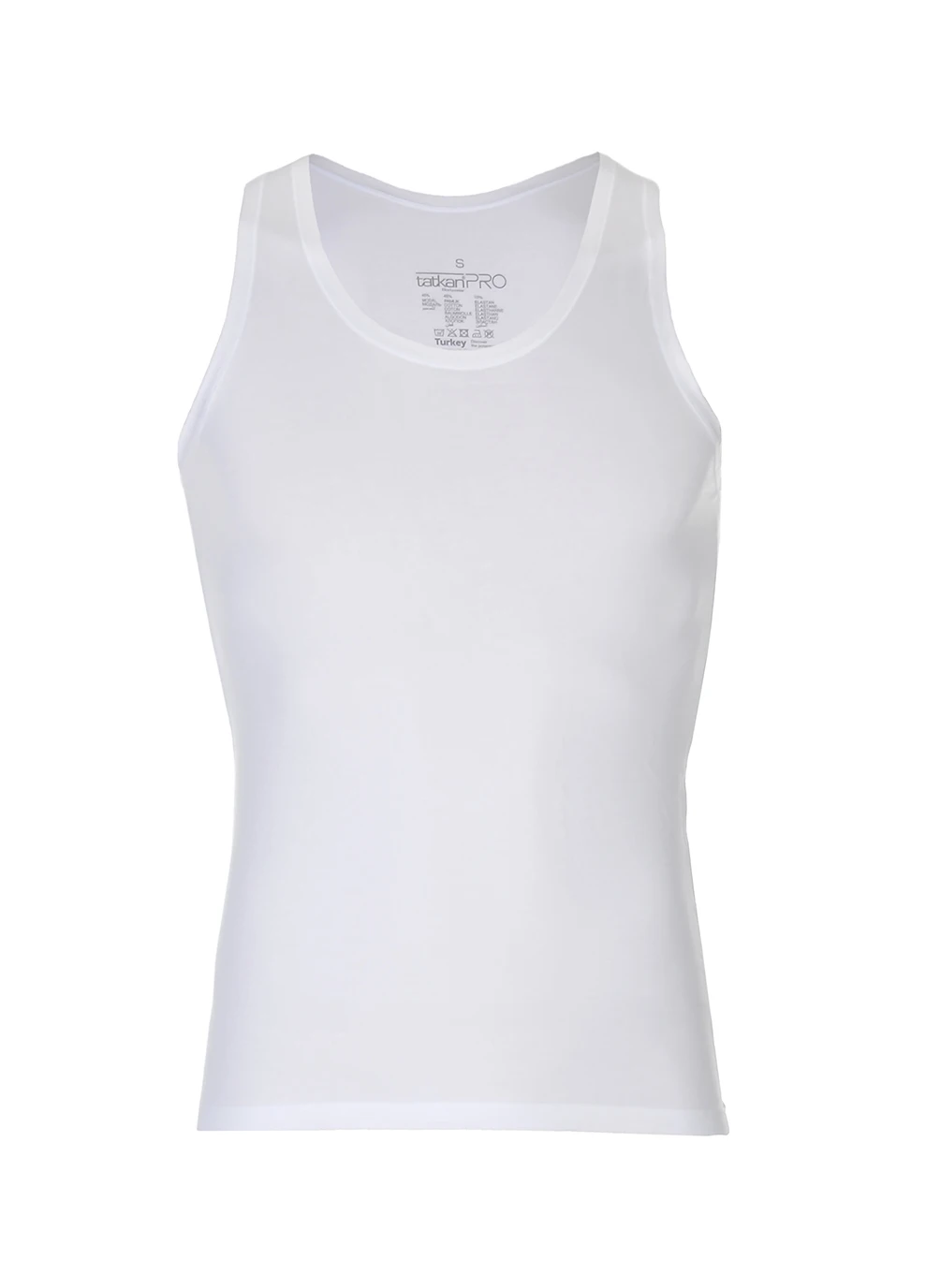 Белая майка mens modal classic vest 1-pack white — 585018 - 001 с коротким рукавом Tatkan