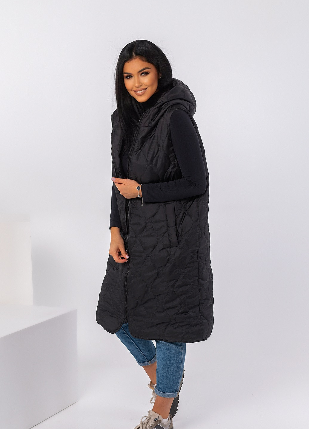 Подовжений теплий жилет InFashion Жилет (254384034)