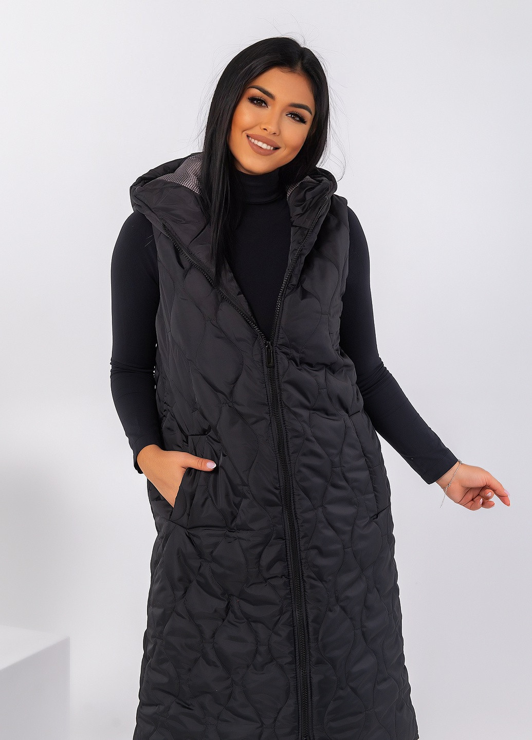 Подовжений теплий жилет InFashion Жилет (254384034)