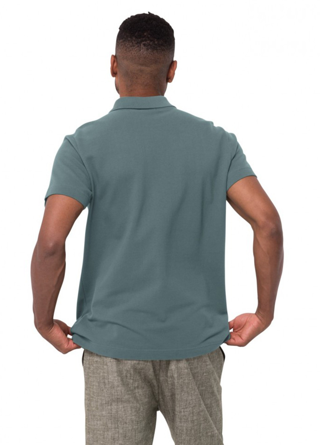 Голубой футболка-поло для мужчин Jack Wolfskin с логотипом