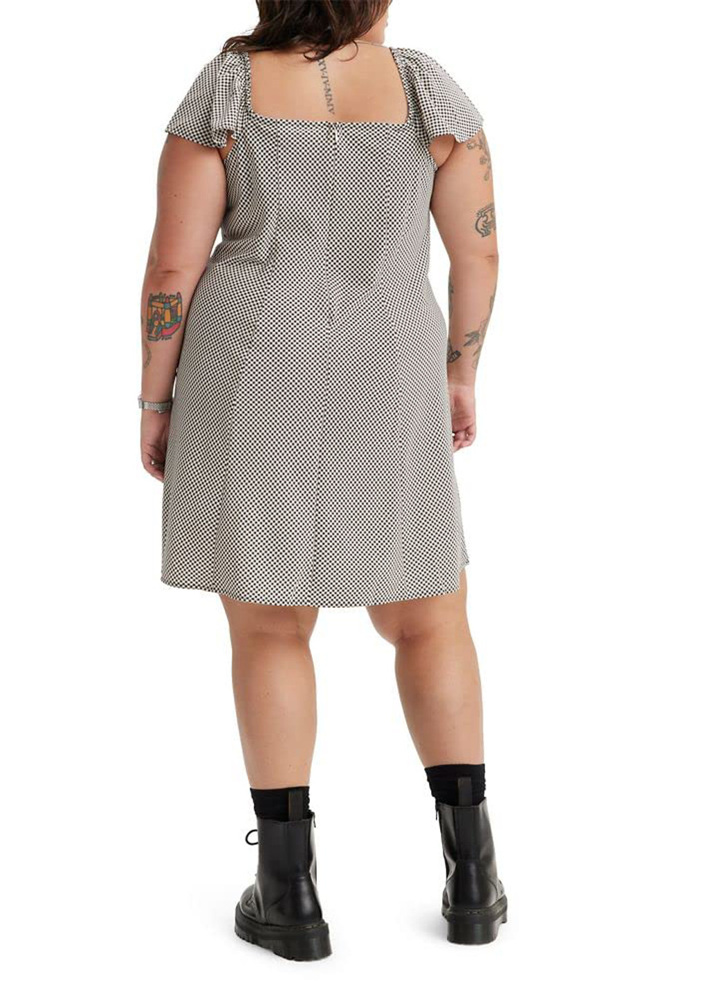 Черно-белое кэжуал платье Levi's в клетку