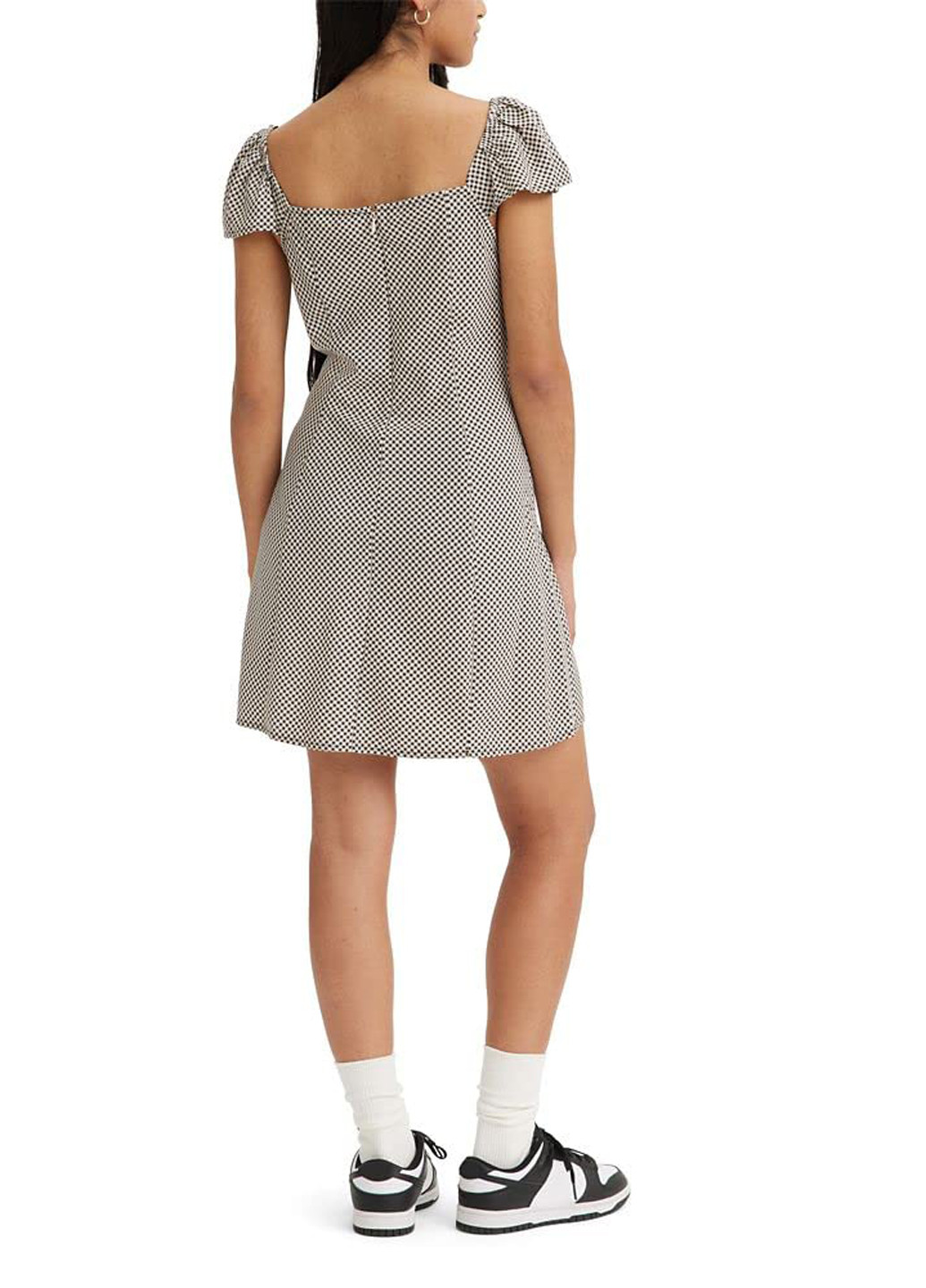 Черно-белое кэжуал платье Levi's в клетку