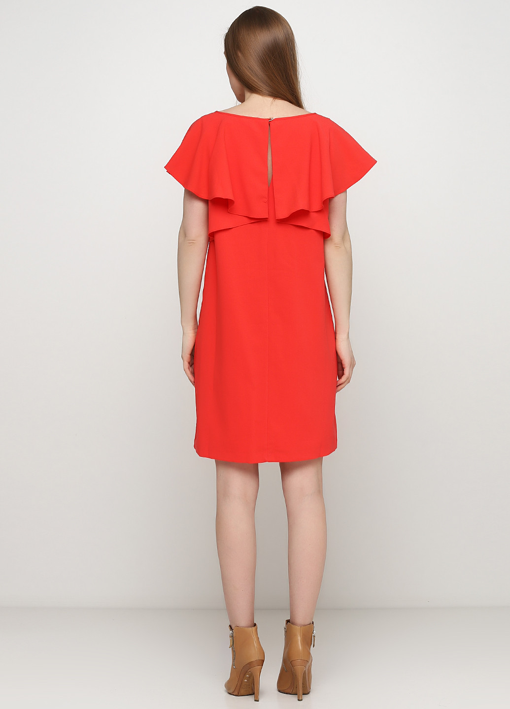 Красное кэжуал платье Tom Tailor однотонное