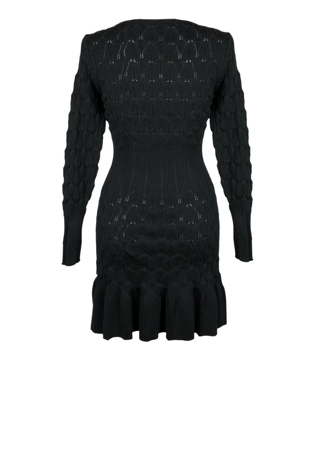 Черное повседневный вязаное мини платье Elliatt однотонное