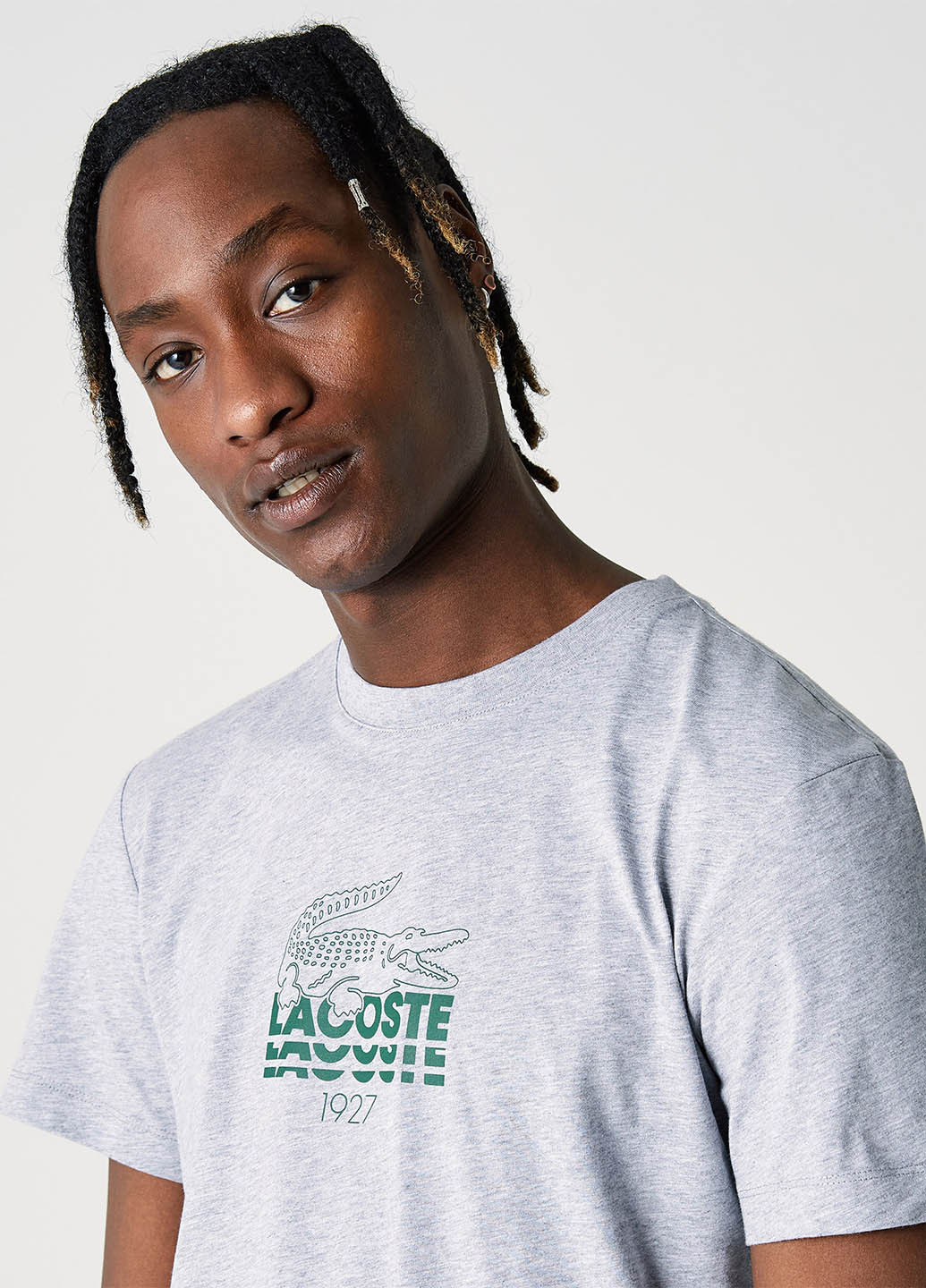 Світло-сіра футболка Lacoste