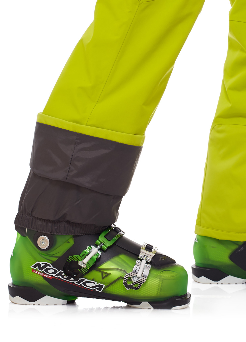 Салатовые спортивные зимние прямые брюки The North Face