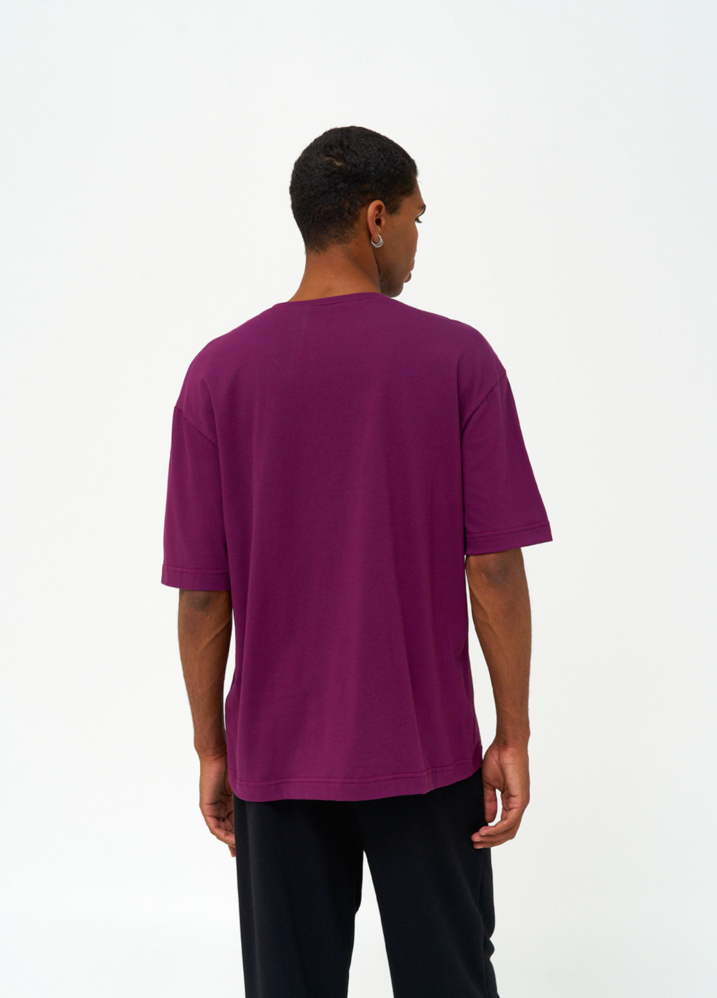 Бордовая летняя футболка мужская оверсайз KASTA design