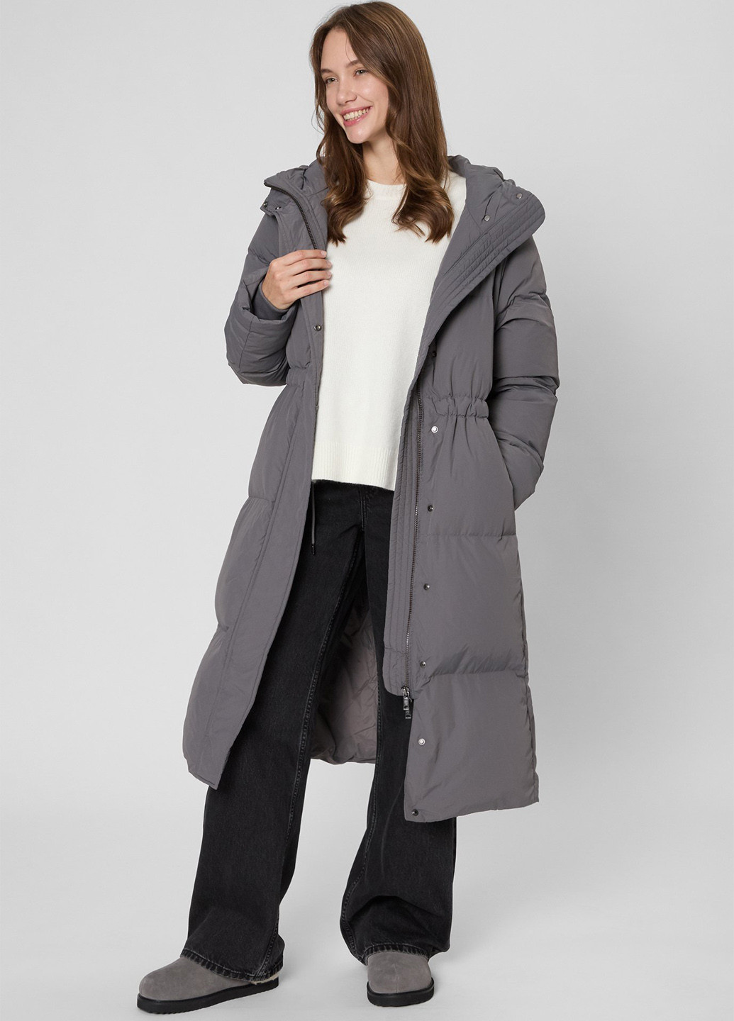 Серый зимний Пуховик PRPY