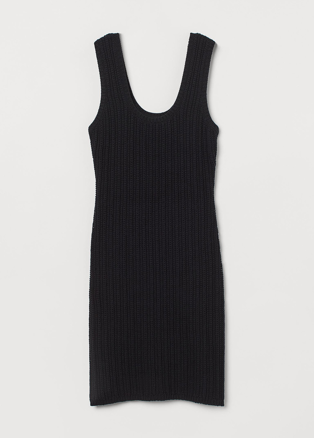 Черное вечернее платье платье-майка H&M с новогодним принтом