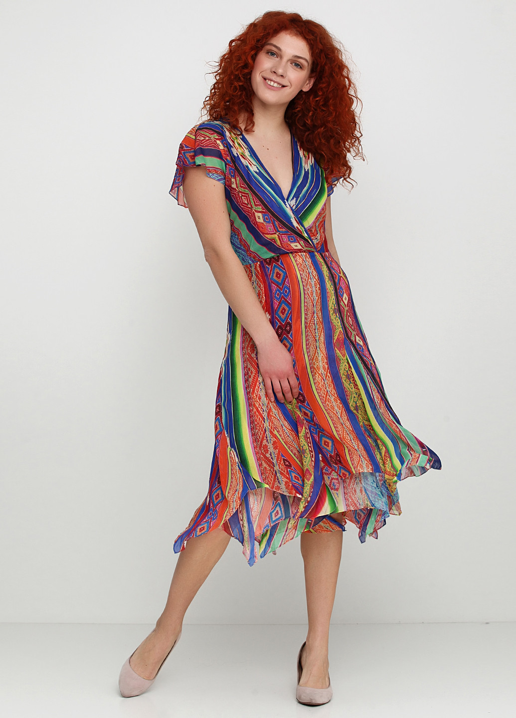Комбінована кежуал сукня Ralph Lauren з абстрактним візерунком