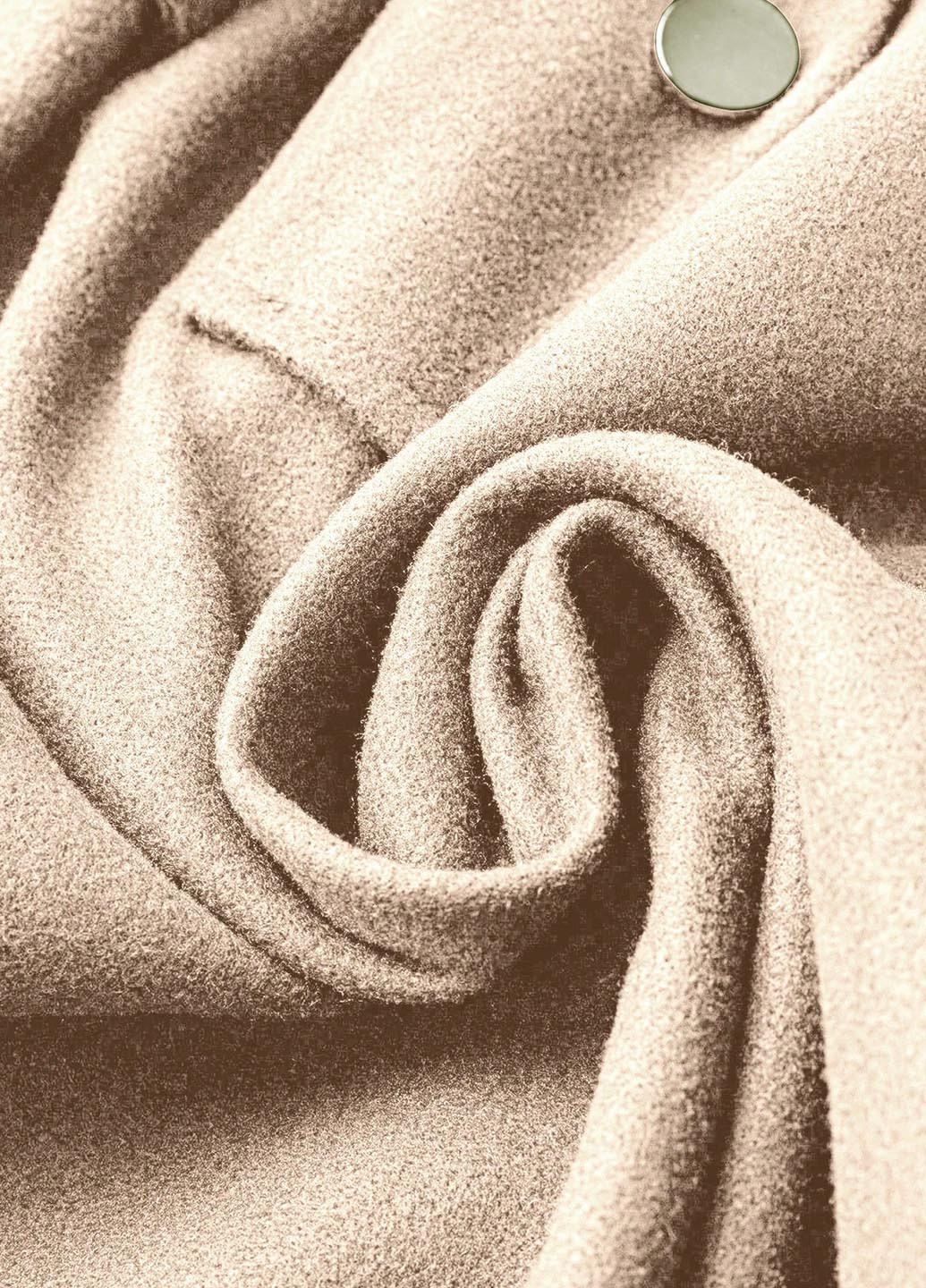 Кремове демісезонне Пальто двобортне SHEIN