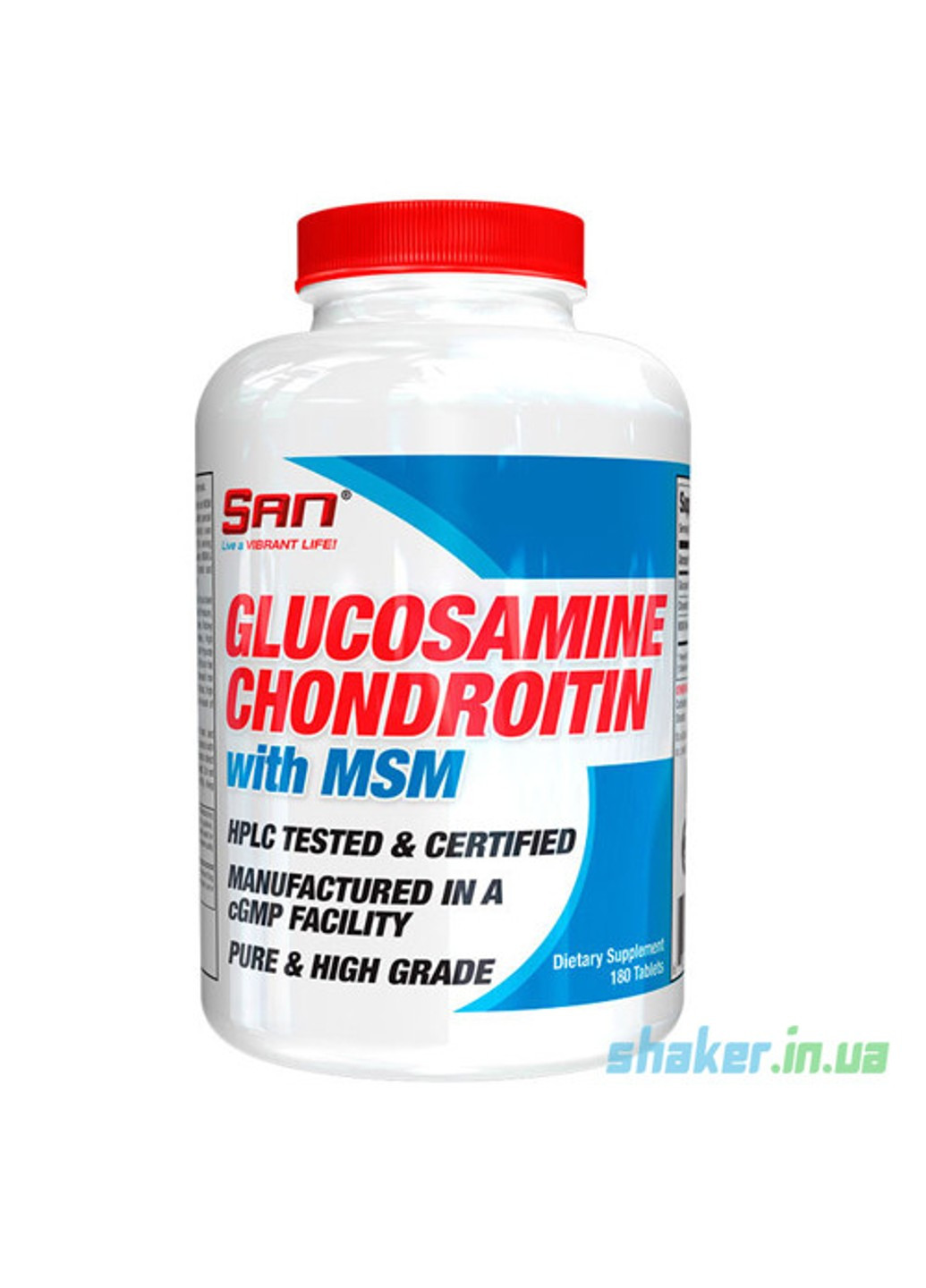 Глюкозамін хондроїтин МСМ Glucosamine Chondroitin with MSM (180 таб) сан San (255408854)