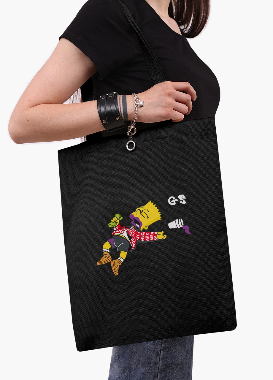 Еко сумка шоппер черная Нет будущего (No Future) на молнии (9227-2018-BKZ) MobiPrint (236265653)