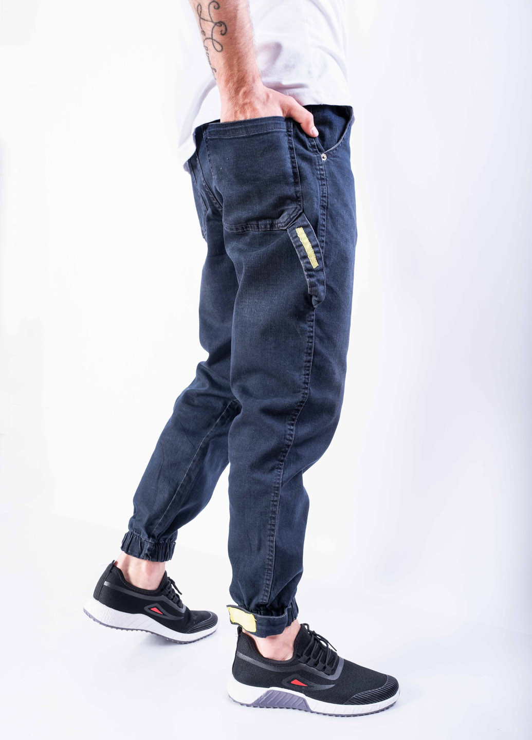 Темно-синие демисезонные джоггеры джинсы Time of Style