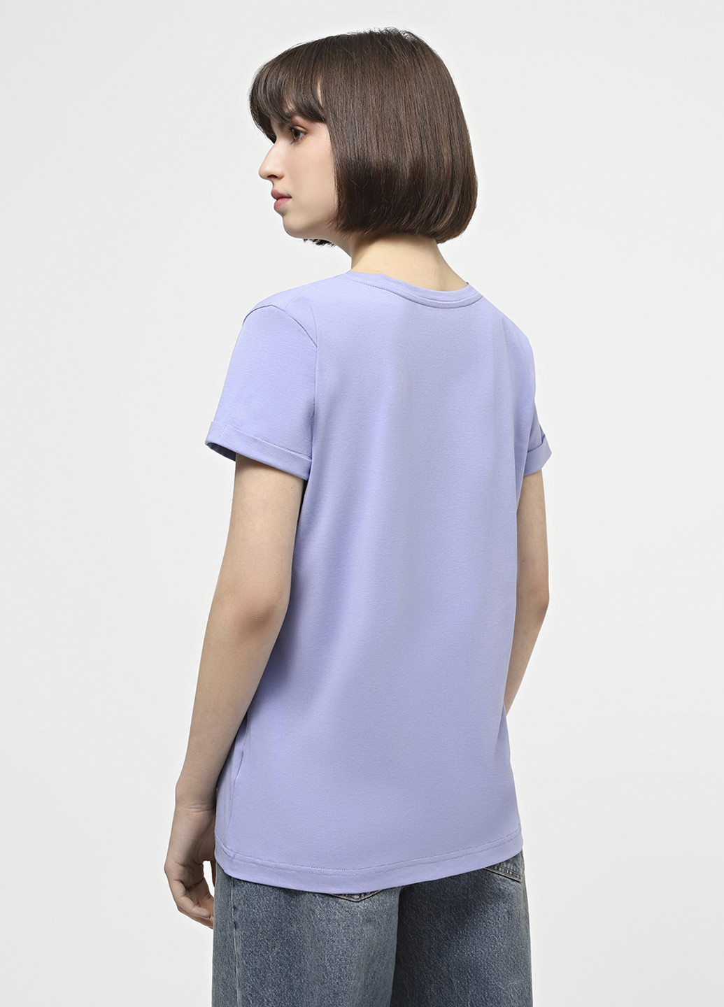 Светло-фиолетовая летняя футболка Chikiss