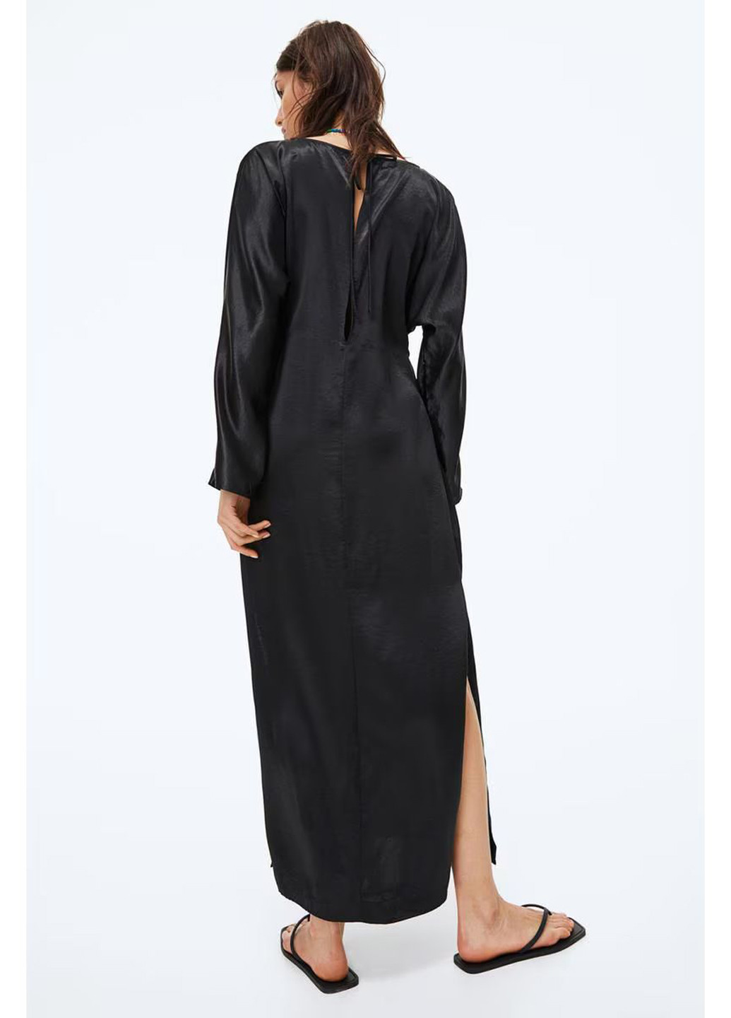 Черное кэжуал платье H&M однотонное