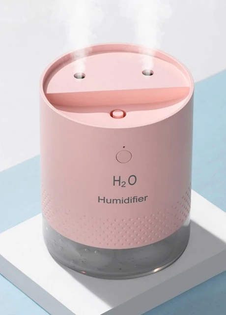 Увлажнитель воздуха аккумуляторный двойной H2O Wave 650мл, розовый More (253850592)