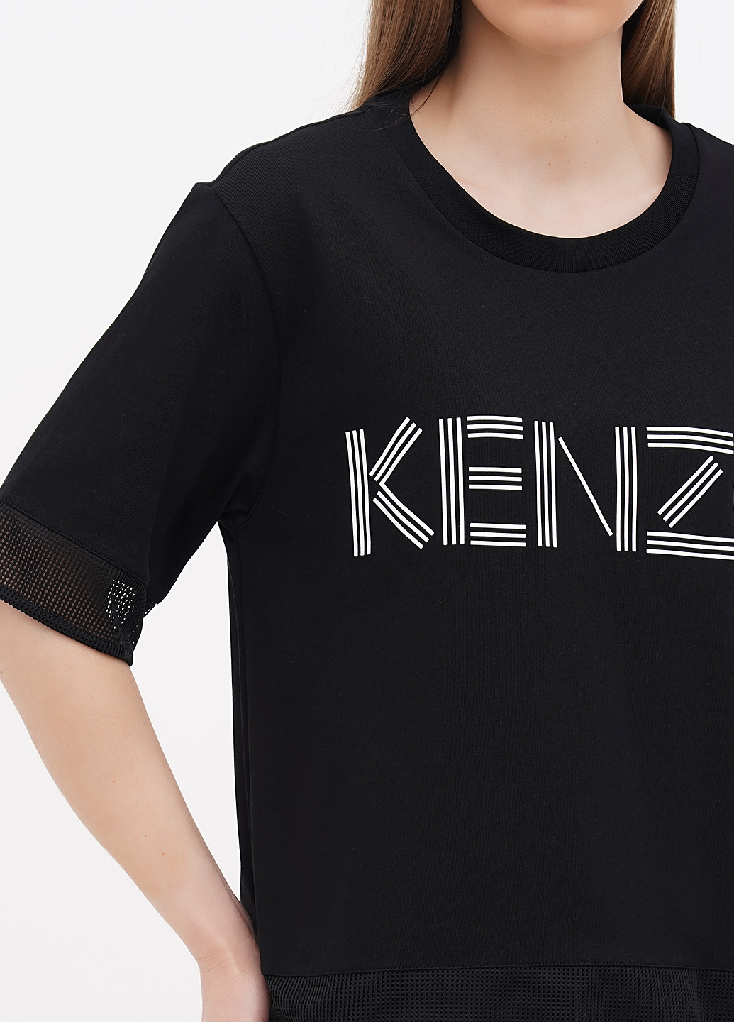 Черная летняя футболка Kenzo