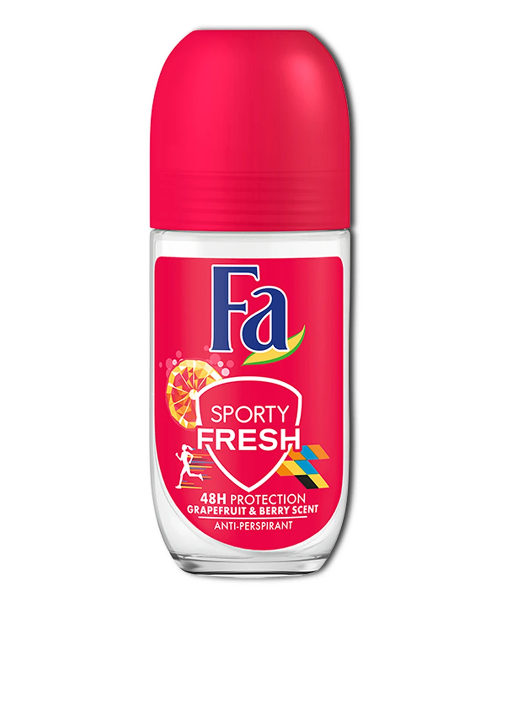 Антиперспірант роликовий з ароматом грейпфрута і ягід Sporty Fresh, 50 мл Fa (160879177)